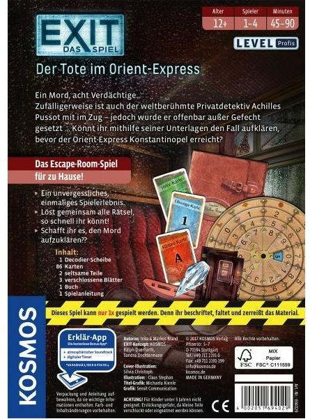 Image du produit Kosmos Exit - Le mort de l'Orient Express (Allemand)