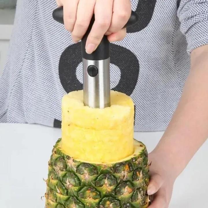 Actual product image ASMI Stainless steel pineapple corer, pineapple slicer black