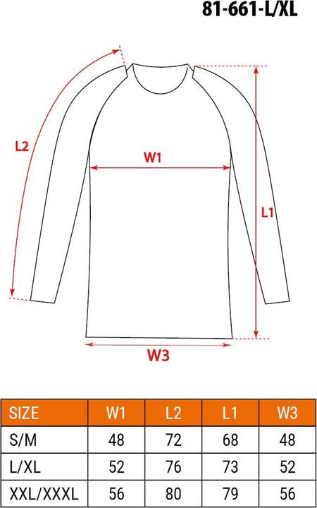 Nährwerte und Zutaten Neo Thermoaktives T-Shirt BASIC, Grösse L/XL (XL)