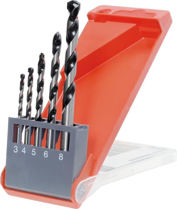 Produktbild kwb Rocker Beton- und Steinbohrer Set 5-tlg. (3 mm, 4 mm, 5 mm, 6 mm, 8 mm)