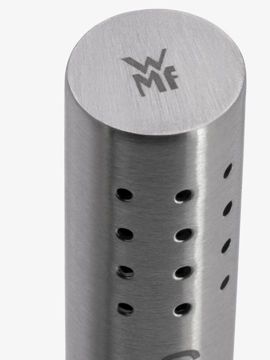 Immagine prodotto WMF Set saliera e pepiera 3 pezzi Cromargan in acciaio inox finitura opaca con supporto in legno (Sale, Pepe)