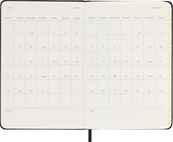 Produktbild Moleskine Planer 2025 Fester Einband (9 x 14 cm, Französisch)