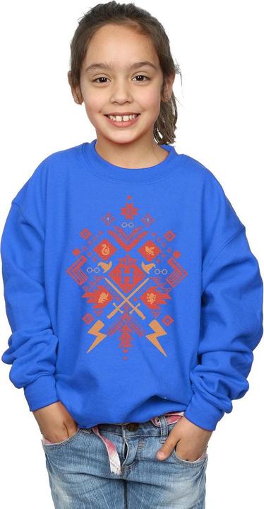 Actual product image Girls Christmas Fair Isle Sweatshirt (128)