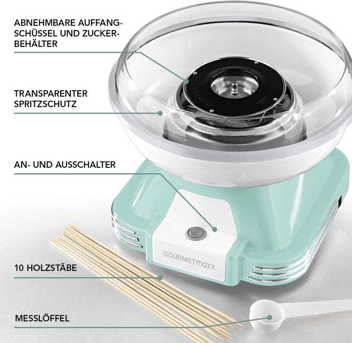 Immagine prodotto Gourmetmaxx Macchina dello zucchero filato alla menta