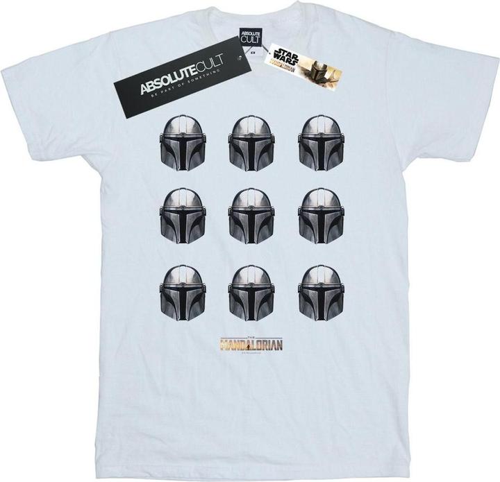 Star Wars The Mandalorian Helmet Pattern TShirt (L)
