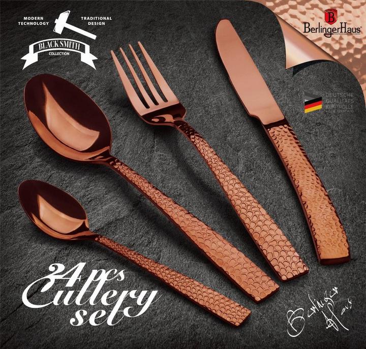 Actual product image BerlingerHaus TABLE TOOLS 24 ELEM. BERLINGER HOUSE BH-2617 ROSE GOLD (24 Piece, Knife, Scoops, Pitchfork)