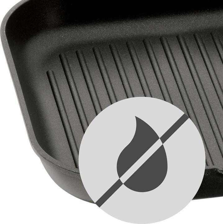 Produktbild WMF Grillpfanne eckig Steakpfanne Pfanne 27cm Aluminium beschichtet PFOA-frei (27 cm, Grillpfanne, Aluminium)