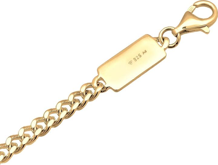 Image du produit Kuzzoi Bracelet Hommes Chaine Panzers Massif Perles 925 Argent (19 cm, Argent sterling 925, Perles de coquillages, Acier inoxydable)