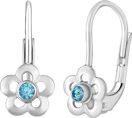 Silvego Forget-me-not silver earrings with naturalue Swarovski ® topaz Gemstones SILVEGOB70164B (925 Sterling Silber)