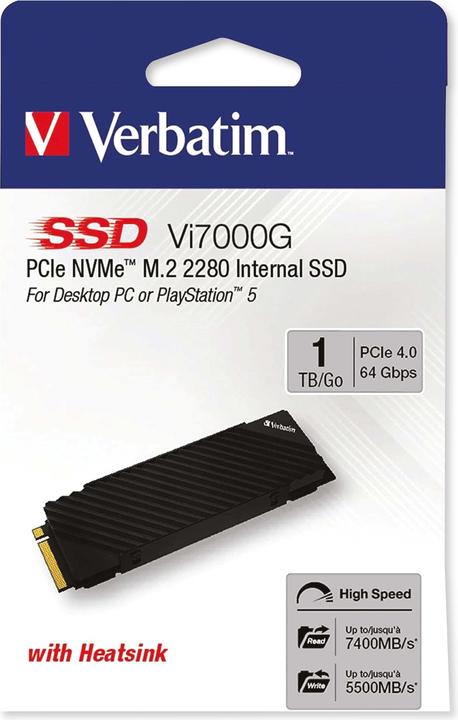 Actual product image Verbatim Vi7000G (1000 GB, M.2 2280)