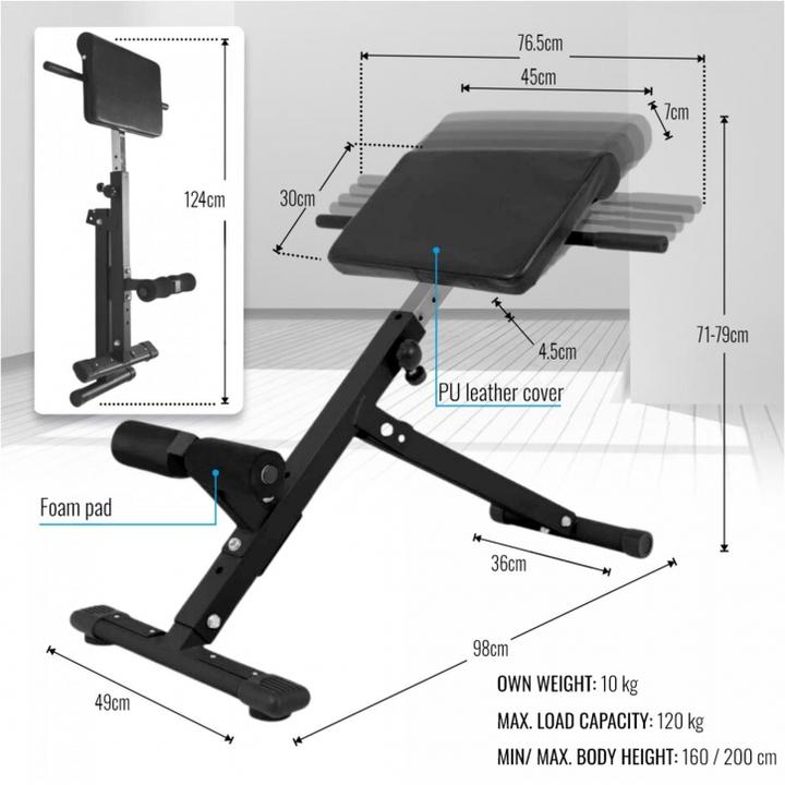 Actual product image Gorilla Sports Hyperextension Back Trainer