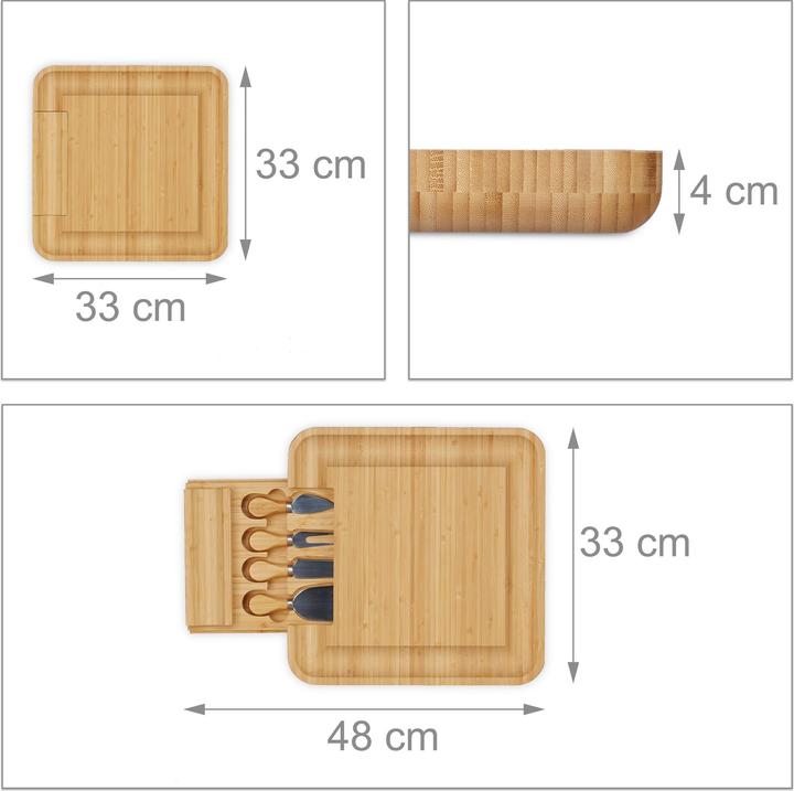 Image du produit Relaxdays Set plateau à fromage