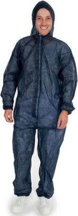 Produktbild Hygostar PP-Overall ECO HYGOBASE mit Kapuze, blau, XL dunkelblau, Schutzanzug aus PP-Spezialvlies, atmungsak (XL)