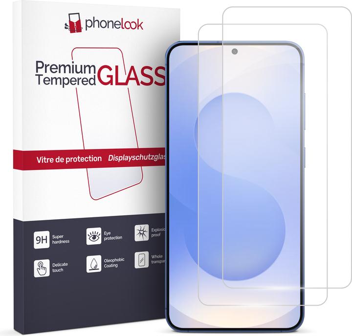 Immagine prodotto PhoneLook 2er Set Panzer Glas Displayschutzfolie (2 Pezzo/i, Samsung Galaxy S25)
