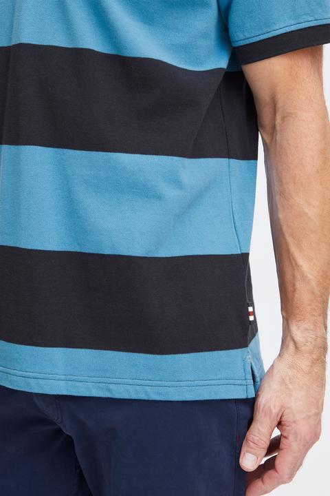 Actual product image FQ1924 FQPeter stripe polo shirt w badge 21900639 (L)