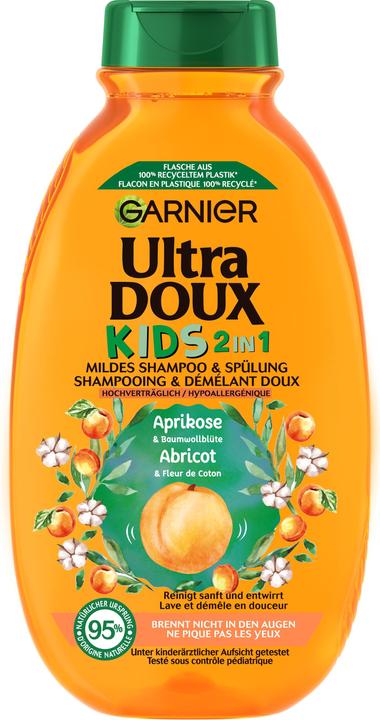 Produktbild Garnier Ultra Doux Apricot/Coton Flower (300 ml, Flüssiges Shampoo)
