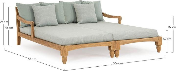 Produktbild Bizzotto Daybed Bali Aqua (2er-Set)