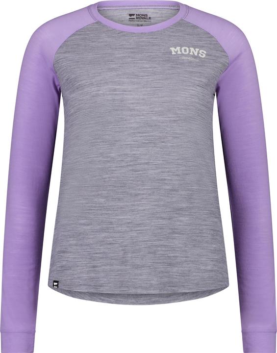 Actual product image Mons Royale Women's Icon Merino Air-Con Raglan (L)