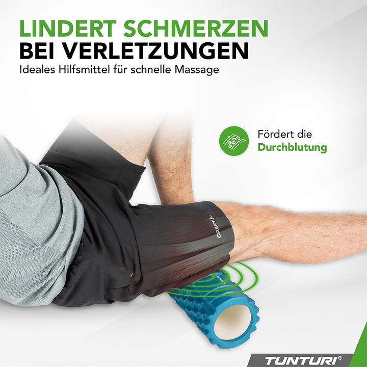 Produktbild Tunturi Yoga Massageroller 33 cm Petrolblau