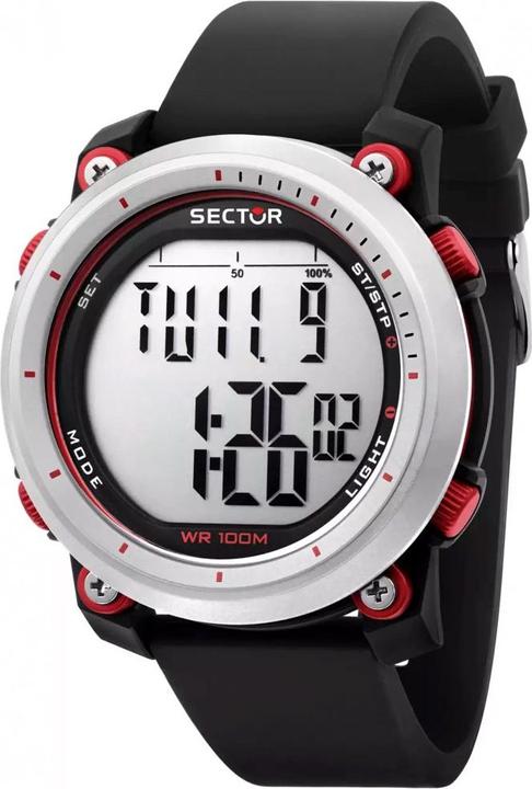 Produktbild Sector R3251546002 EX-38 Herren Digitaluhr 45mm 10ATM (Digitaluhr, 45 mm)