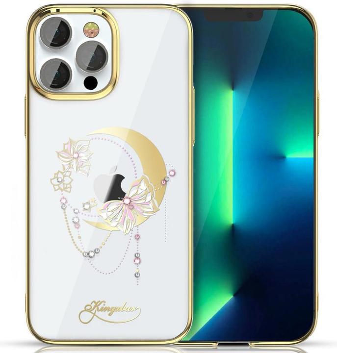 Kingxbar Luxury Moon Series Case with Swarovski Crystals for iPhone 13 Pro Gold (Butterfly) (Apple iPhone 13 Pro)