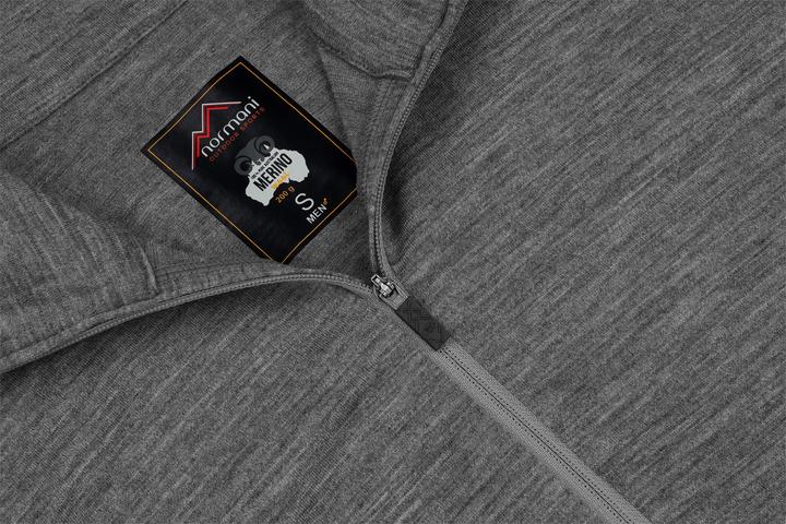 Actual product image Normani Herren Merino Langarm mit 1/4 Zipper Canberra (M)