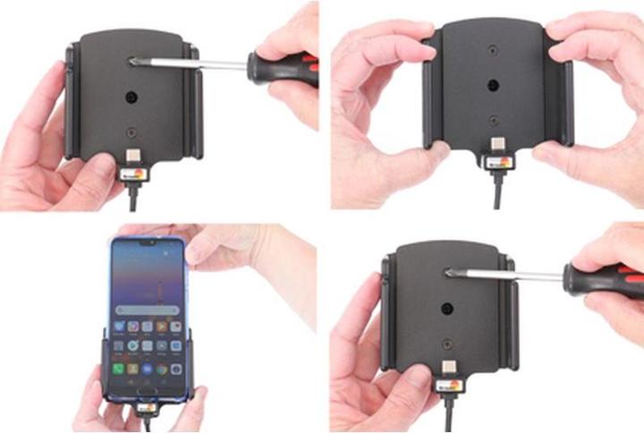 Actual product image Brodit Holder Universal active USB Type-C width 70-83 mm thickness 2-10