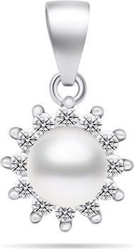 Produktbild Brilio Silver - Charming pearl pendant with zircons PT88W