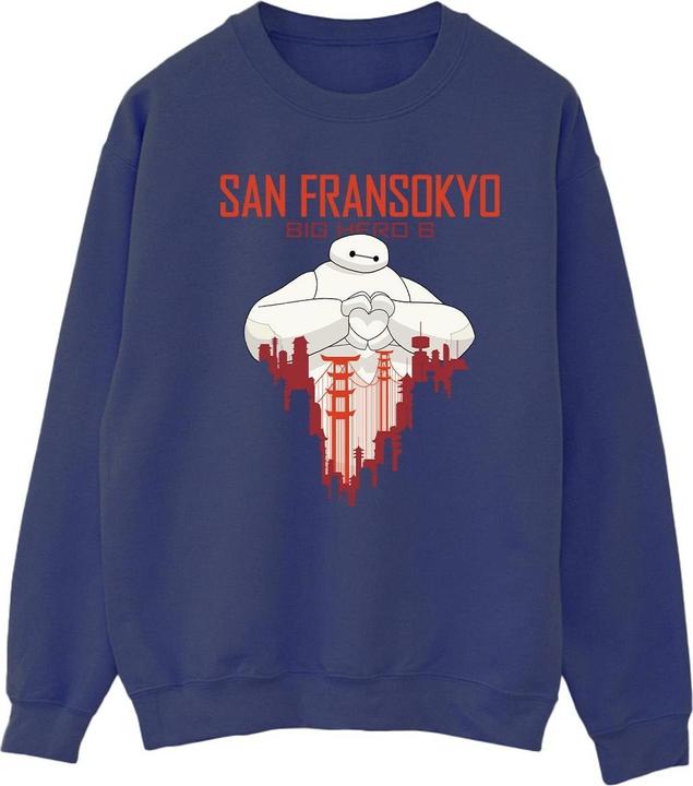 Actual product image Disney Womens/Ladies Big Hero 6 Baymax San Fransokyo Heart Sweatshirt (M)
