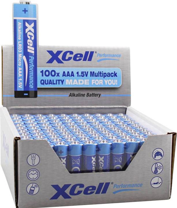 Produktbild XCell Alkaline MN2400/AAA/LR03, 100er-Pack inkl.VEG (100 Stk., A)