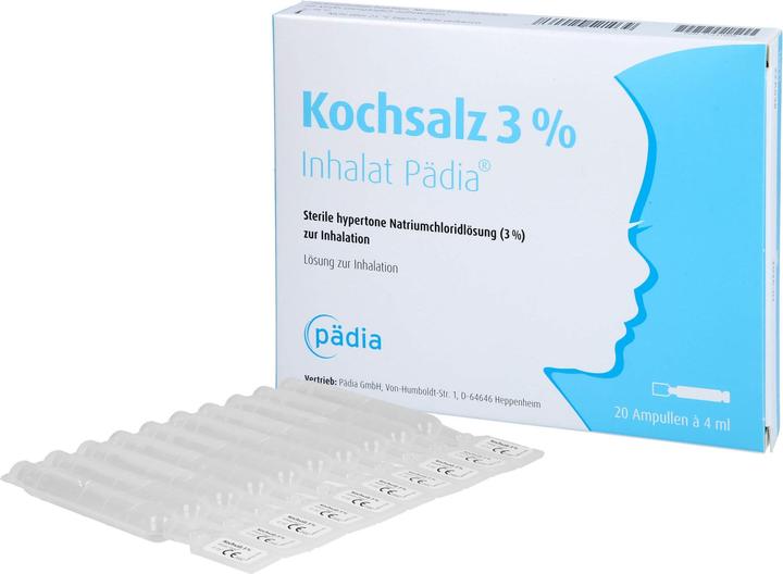 Actual product image Pädia Kochsalz 3% Inhalat Paedia, 20 St IHA