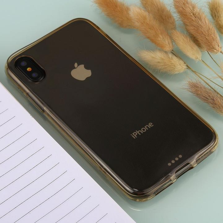 Produktbild König Design Apple iPhone XS Full Body 360 Silikon Schutzhülle Handyhülle Case Hülle Gold (Apple iPhone XS)