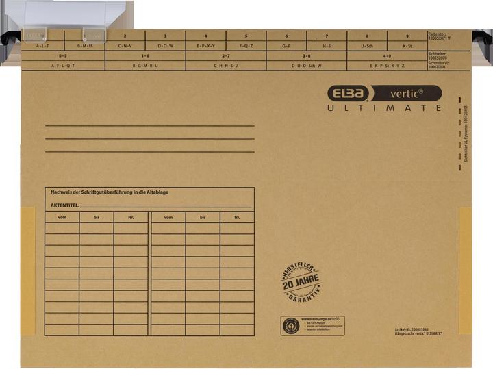 Image du produit Elba Pochette à suspendre vertic ULTIMATE, DIN A4, multipack de 10 (A4, 1 x)