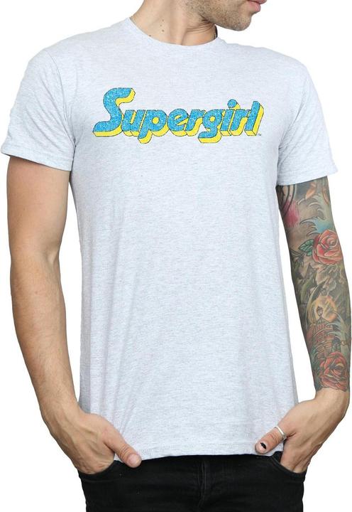 Actual product image Mens Supergirl Crackle Logo T-Shirt (M)