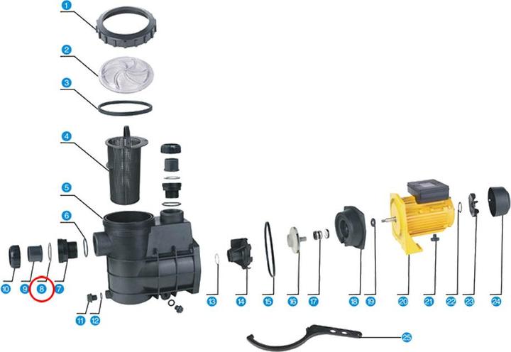 Actual product image SunSun Spare Part Swimming Pool Pump WilTec-550/750 Seal 2