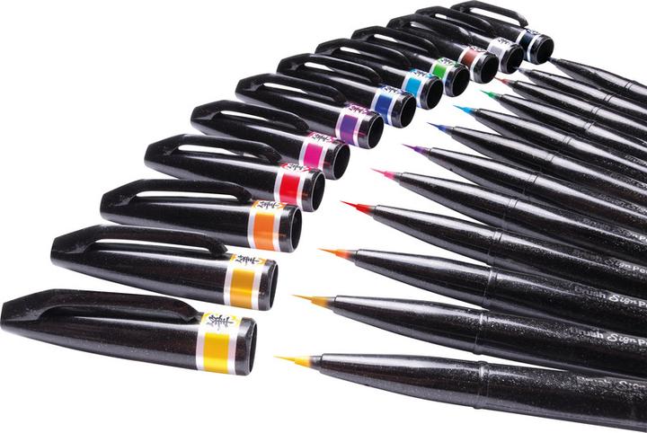 Immagine prodotto Pentel Penna a pennello Sign Pen Brush Artist (Rosso, 1 x)