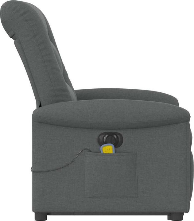 Produktbild VidaXL Elektrischer Massagesessel mit Aufstehhilfe Dunkelgrau Stoff