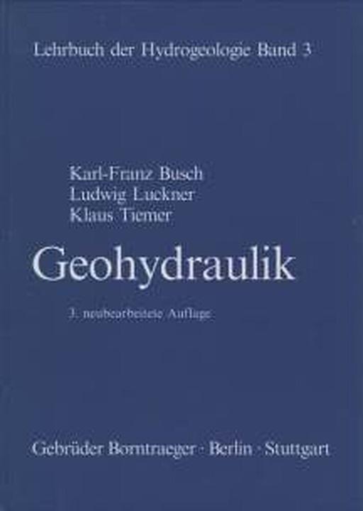 Actual product image Lehrbuch der Hydrogeologie / Geohydraulik (German, 1993)