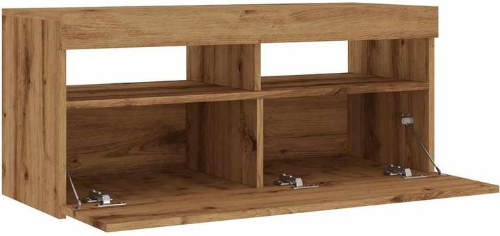 Image du produit VidaXL TV Schrank Lowboard Fernsehschrank Fernsehtisch mit LED Artisan-Eiche (90 x 35 x 40 cm)