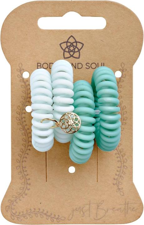 Actual product image Trisa Body Mind and Soul Spiral Scrunchie Yoga Mint 4cm (Hair tie)