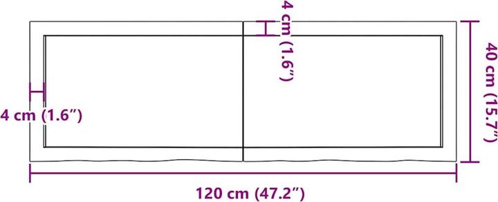 Image du produit VidaXL Oak Nature (120 x 40 x 4 cm)