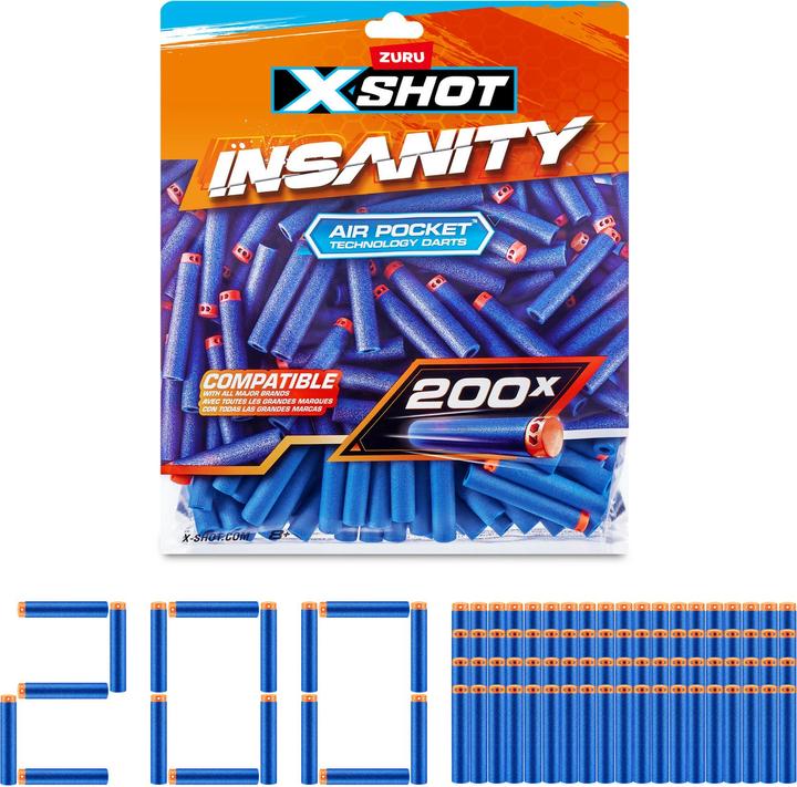 Actual product image Xshot - Insanity 200 darts refill pack