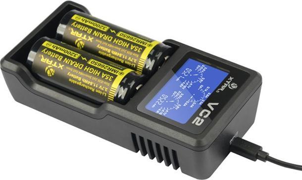 Immagine prodotto Xtar VC2 Caricatore Micro USB, Li-Ion, 2 slot, display LCD (1 pz., AAA, Batteria + Caricabatterie)