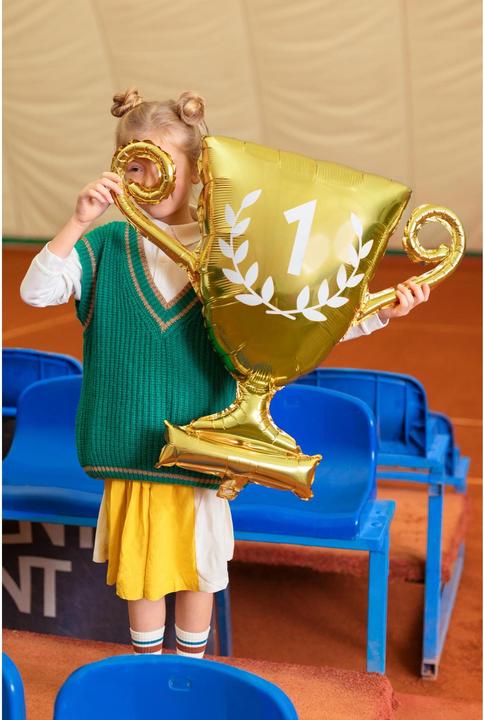 Produktbild Partydeco Ballon Goldener Meisterpokal