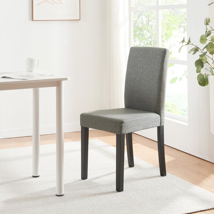 Produktbild En.Casa Esszimmerstuhl Hamburg 6er Set Textil Hellgrau