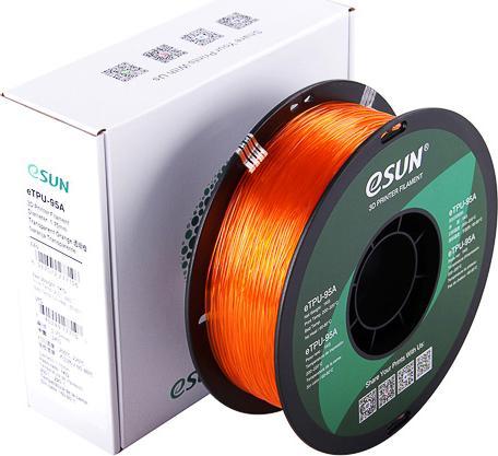 Actual product image eSUN eTPU-95A 1.75mm Tr. Orange 1kg 3D Filament (TPU, 1.75 mm, 1000 g, Orange)
