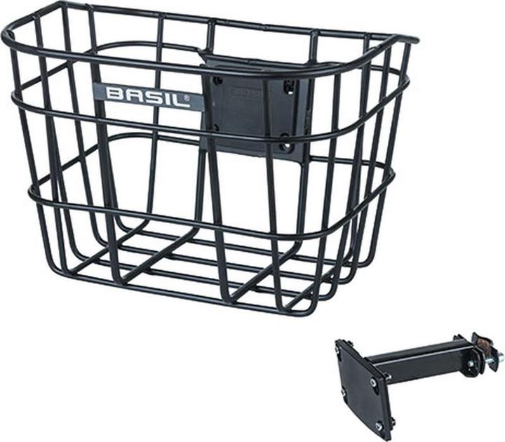 Actual product image Basil Bremen Alu Bicycle basket FM - First - Including mounting system - Black