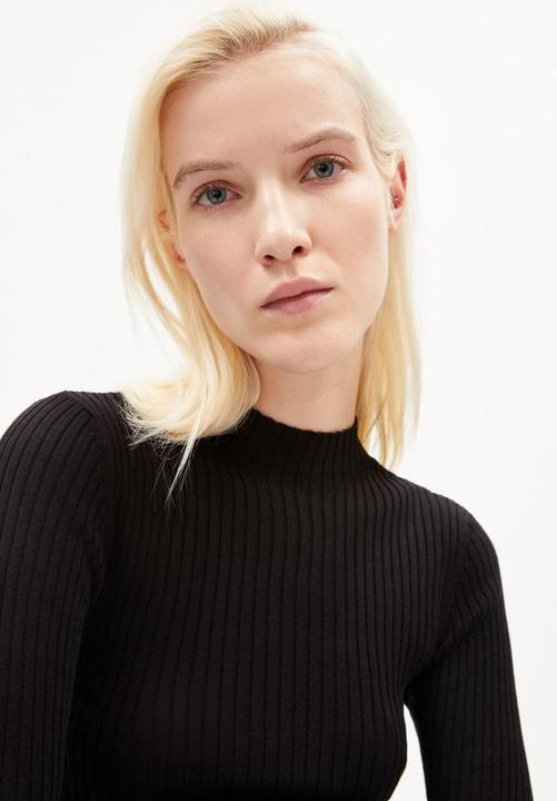 Produktbild Armedangels Alaania Pullover Stand-Up Collar Black (S)