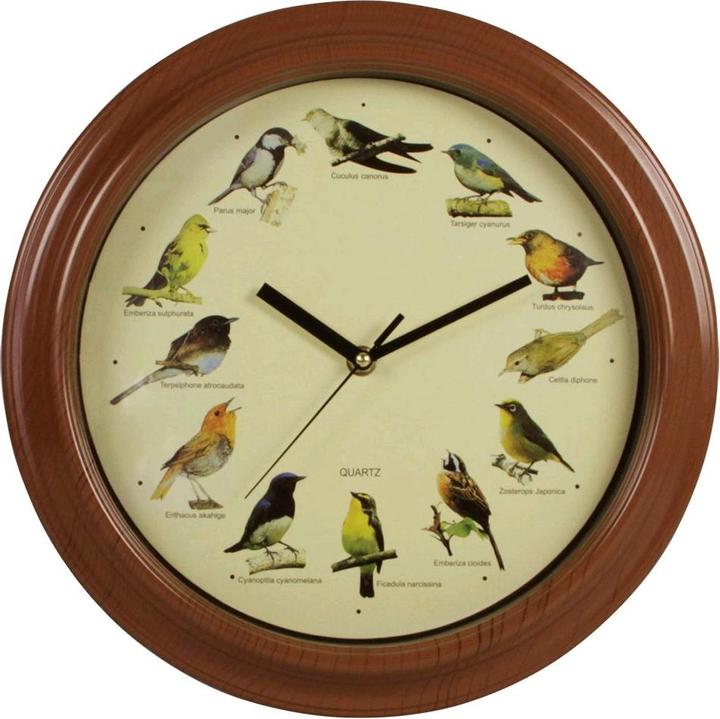 Safe Horloge murale avec cri d'oiseau (25 cm)