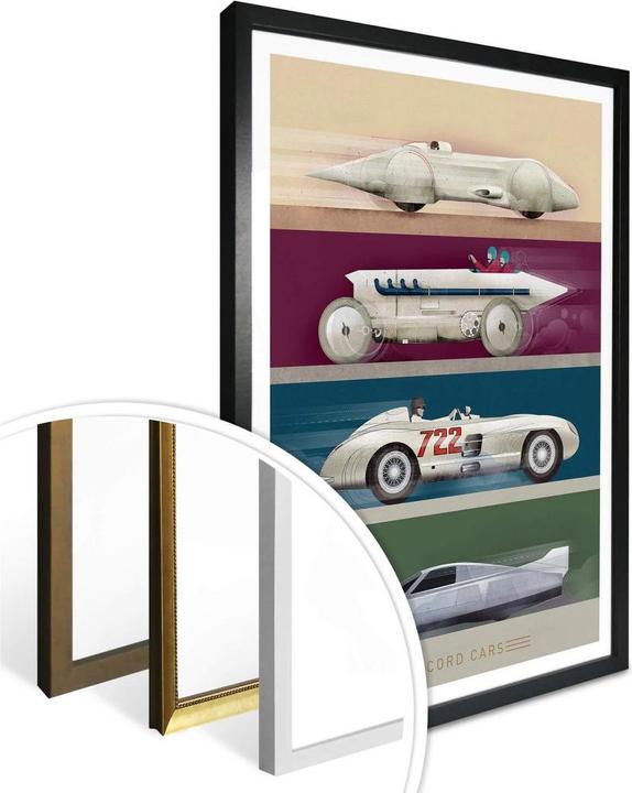 Actual product image Trenddeko Record Cars (30 x 40 cm)